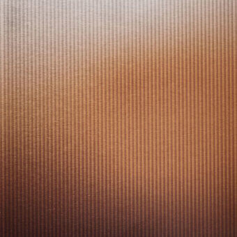 Distinguished LondonArt Striated Metal Wallpaper crafted in mirrored composite aluminum with a gradient from light to deep brown and glossy finish