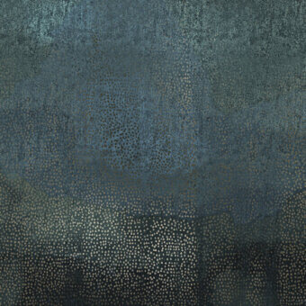 Superior LondonArt For Your Pleasure wallpaper exhibits abstract expressionist design with dark teal and gray pointillism and gilded speckling in a textured matte finish