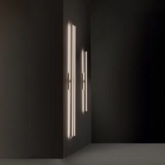 Distinguished Contardi Fly Wall Lamp crafted in metal with translucent diffusion panels and a matte finish