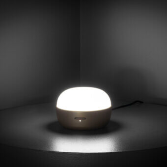 Elegant Contardi Kiki table lamp set crafted in white opal glass with a smooth matte finish base for refined interiors