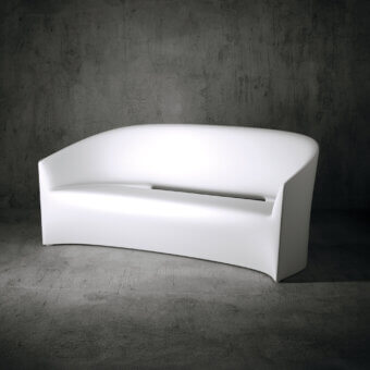 Captivating Serralunga Pine Beach sofa crafted in white LLDPE with a smooth matte finish