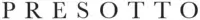 Stylized sans-serif text “PRESO TTO” in dark gray with blurred shadows, creating a modern, condensed logo or brand identifier.