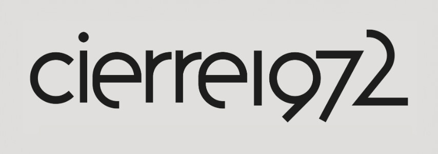 Cierre1972 logo, black sans-serif typeface, bold numerals, dot above ‘i’, irregular hand-drawn style on light gray background.
