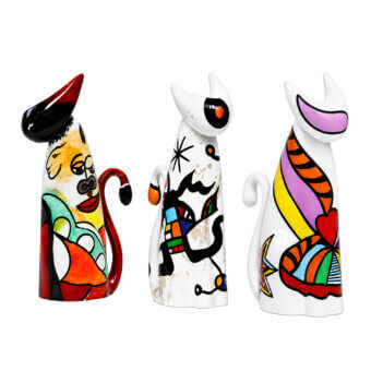 3 The Cat Pack - Artist Inspired Sculptures