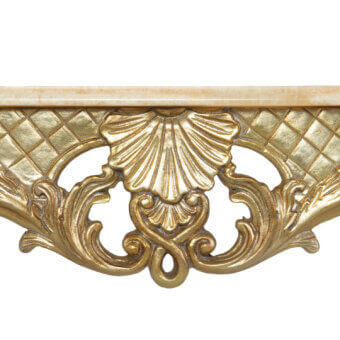 Prestige Bellotti Ezio coffee table with Honey Onyx marble topped and SG Silver Gold leaf finish