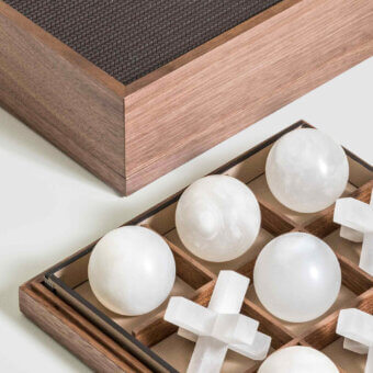 Alabaster Tic Tac Toe Set
