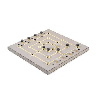 Mill Game Set - Golden Grid