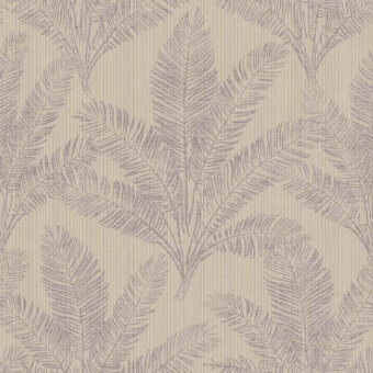 Sophisticated Tecnografica wallcovering featuring contemporary botanical foliage layered on vertical lines texture