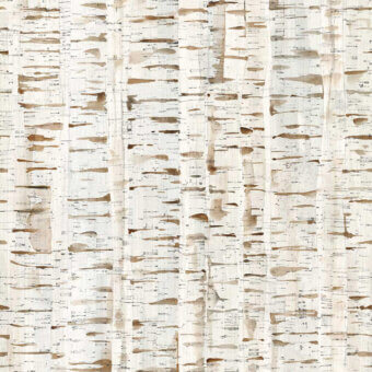 Elegant Tecnografica Italian Wallcoverings wallpaper with birch inspired vertical patterns in cream brown and matte finish