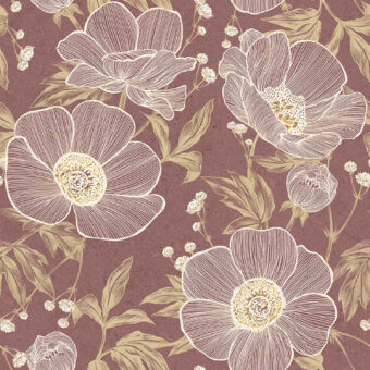 Exquisite Tecnografica Italian Wallcoverings modular wallcovering with floral pattern paper material matte finish