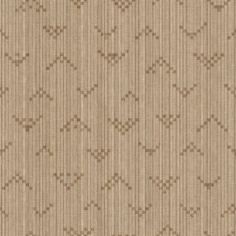 Luxury Tecnografica Italian Wallcoverings modular wallcovering in neutral beige with pixelated brown chevron print matte finish