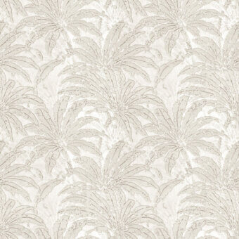 Exquisite Tecnografica Italian Wallcoverings modular wallcovering with botanical palm motif neutral beige matte textured finish