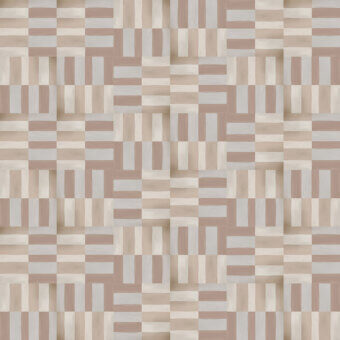 Exquisite Tecnografica wallcovering featuring geometric pattern in beige brown off-white grey with matte finish