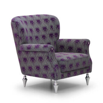 JR Home by John Richmond PURPLE ORCHID RAIN Lounge Chair