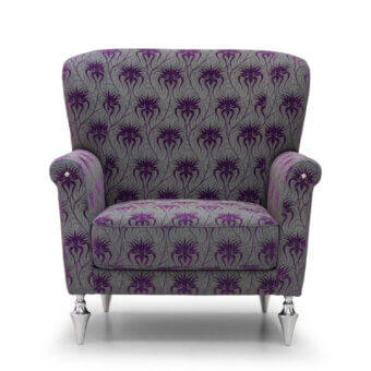 JR Home by John Richmond PURPLE ORCHID RAIN Lounge Chair